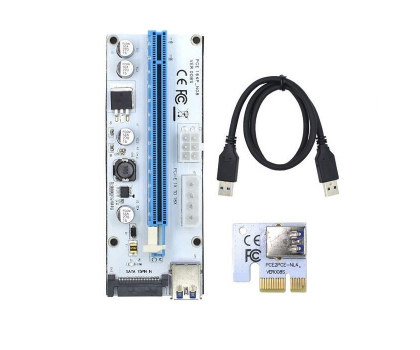 Akcesorium do obudowy Qoltec Riser PCi-E 1x-16x USB 3.0 008S SATA,MOLEX